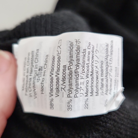 Madewell Sweater Womens Size Small black Merino Wool alpaca blend - Picture 8 of 8